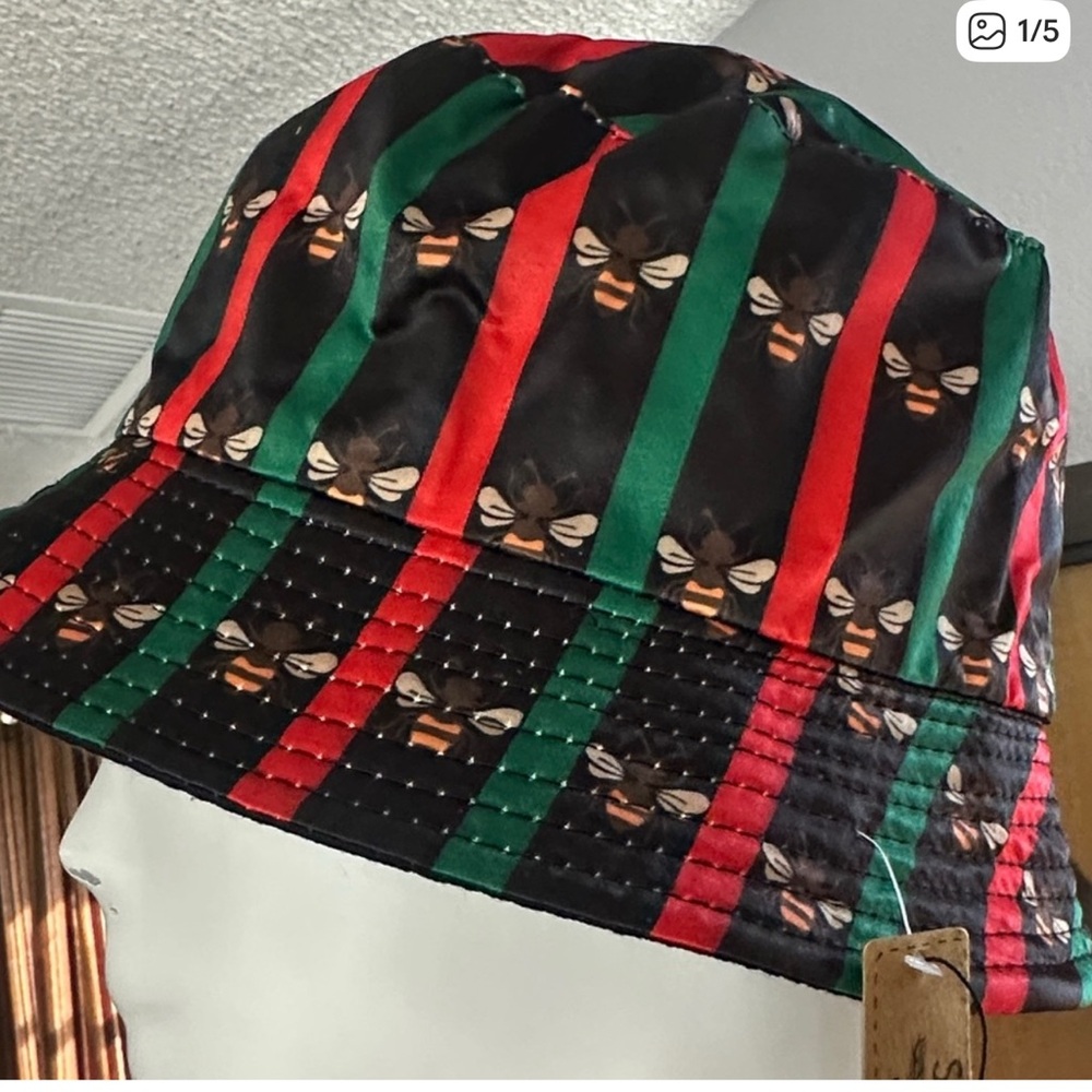 Story by Davinci Striped Bucket Bumble Bee Satin  inspired by Designer Brand